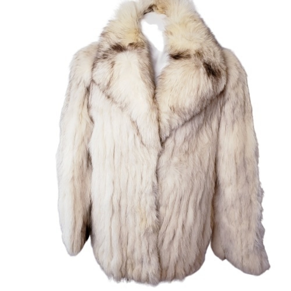 Vintage Blue Fox fur coat size medium